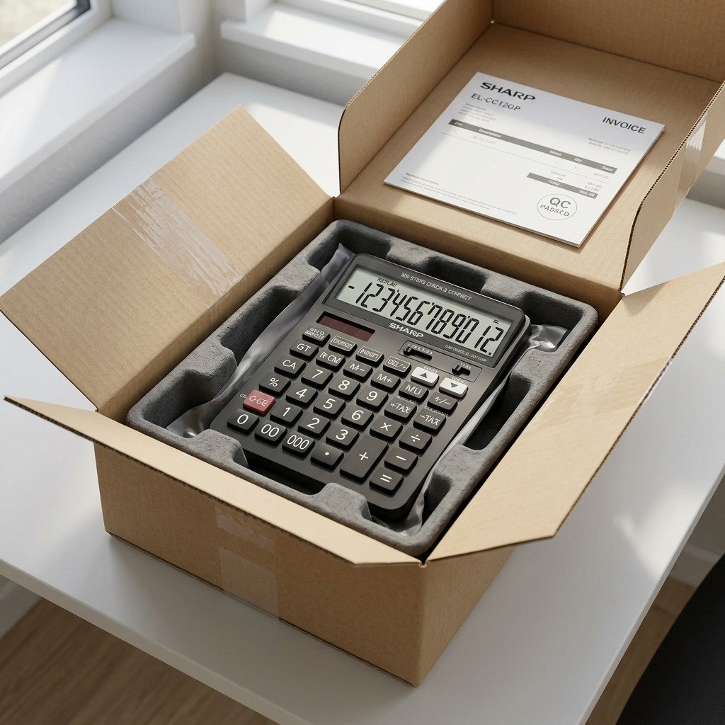 Sharp EL-CC12GP XL 12-Digit Check & Correct Desktop Calculator