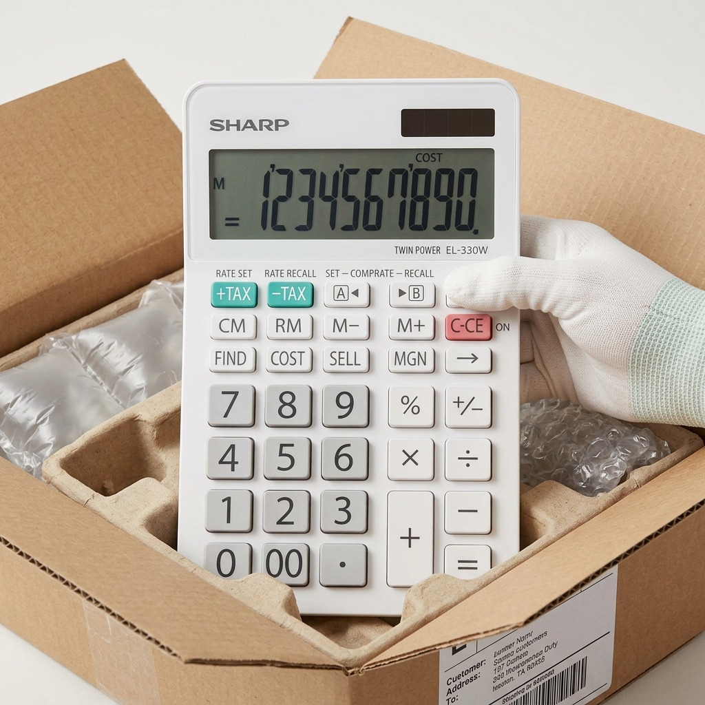 Sharp EL-330W Twin Power XL 10-Digit Desktop Calculator
