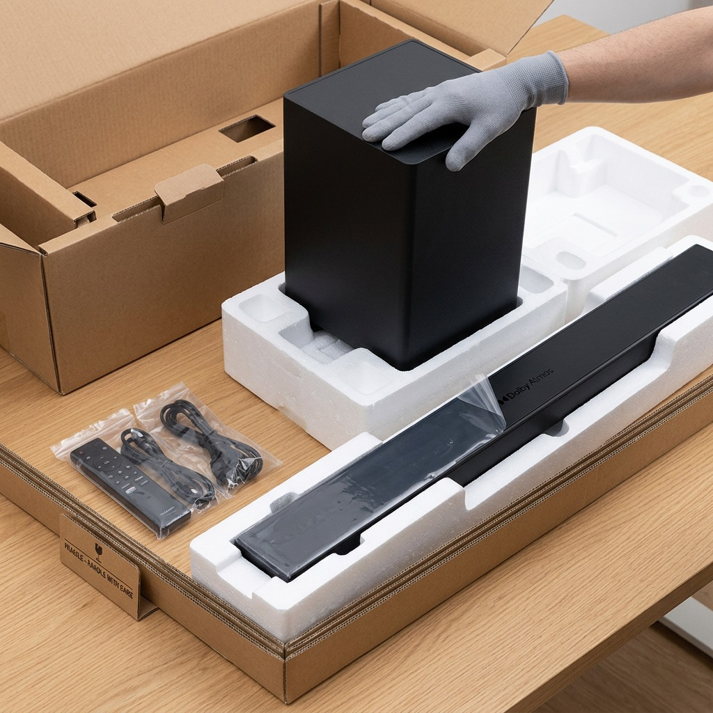 Sharp HT-SBW53121 Q-Series 3.1.2 Channel Soundbar with Wireless Subwoofer - Dolby Atmos & Dts:x Support