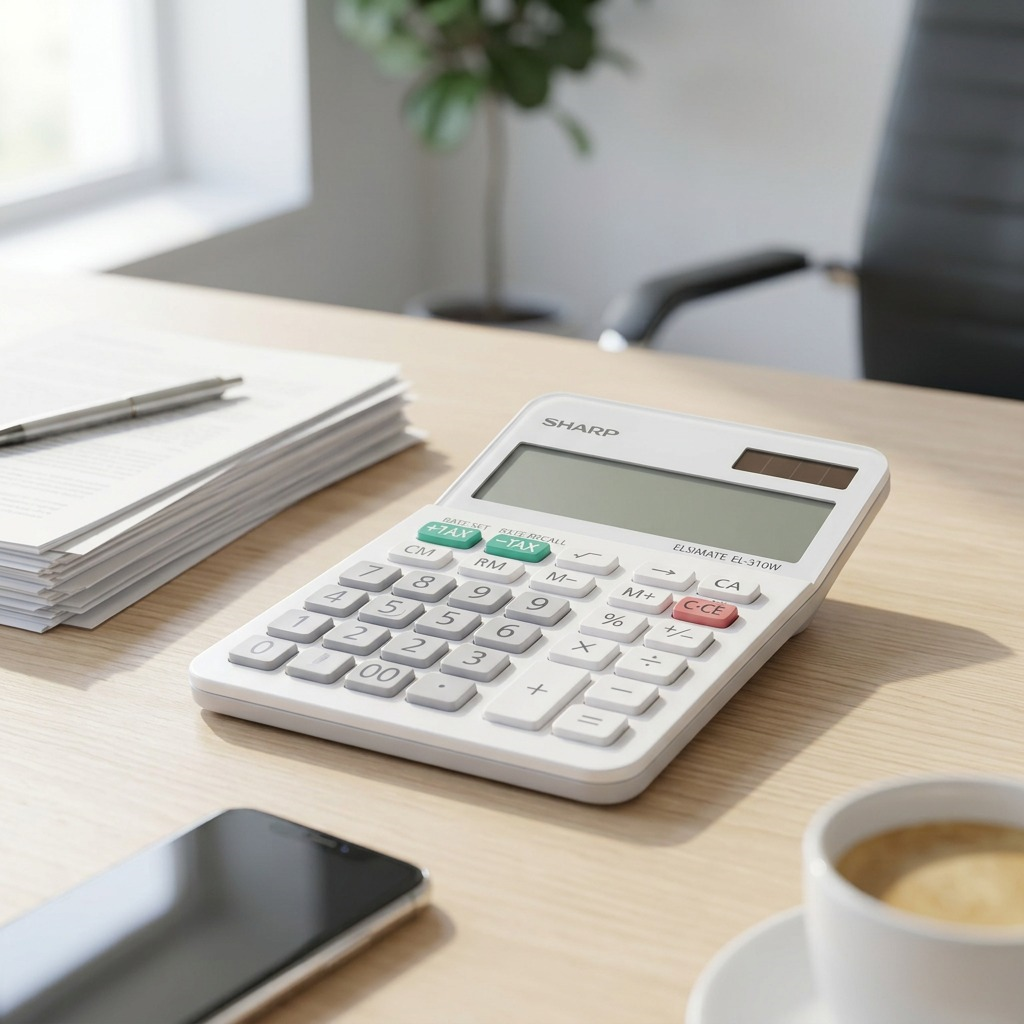 Sharp EL-310W 8-Digit Mini-Desktop Calculator