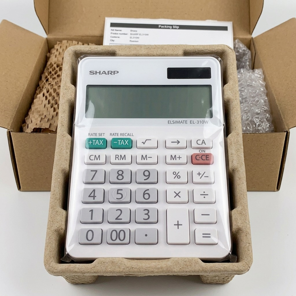 Sharp EL-310W 8-Digit Mini-Desktop Calculator