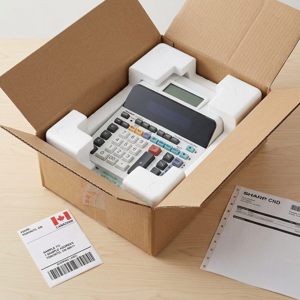 Sharp EL-DP9001 12 Digit 5 Line Display Paperless Printing Calculator