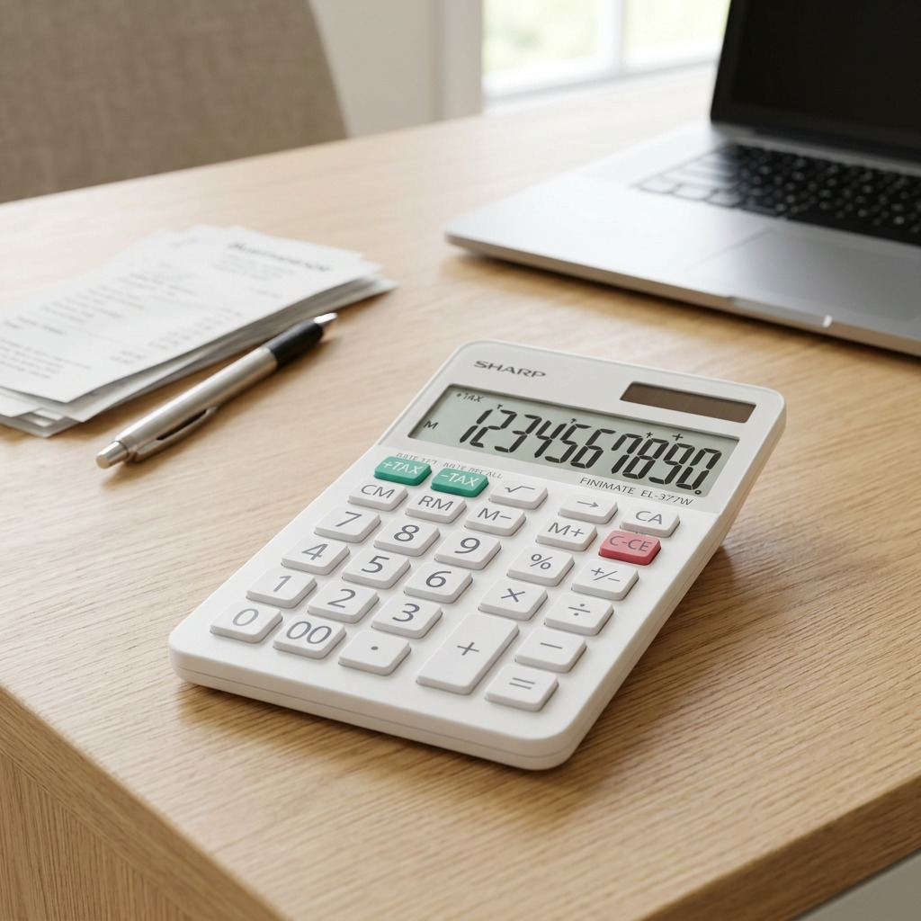 Sharp EL-377W Twin Power 10-Digit Desktop Calculator