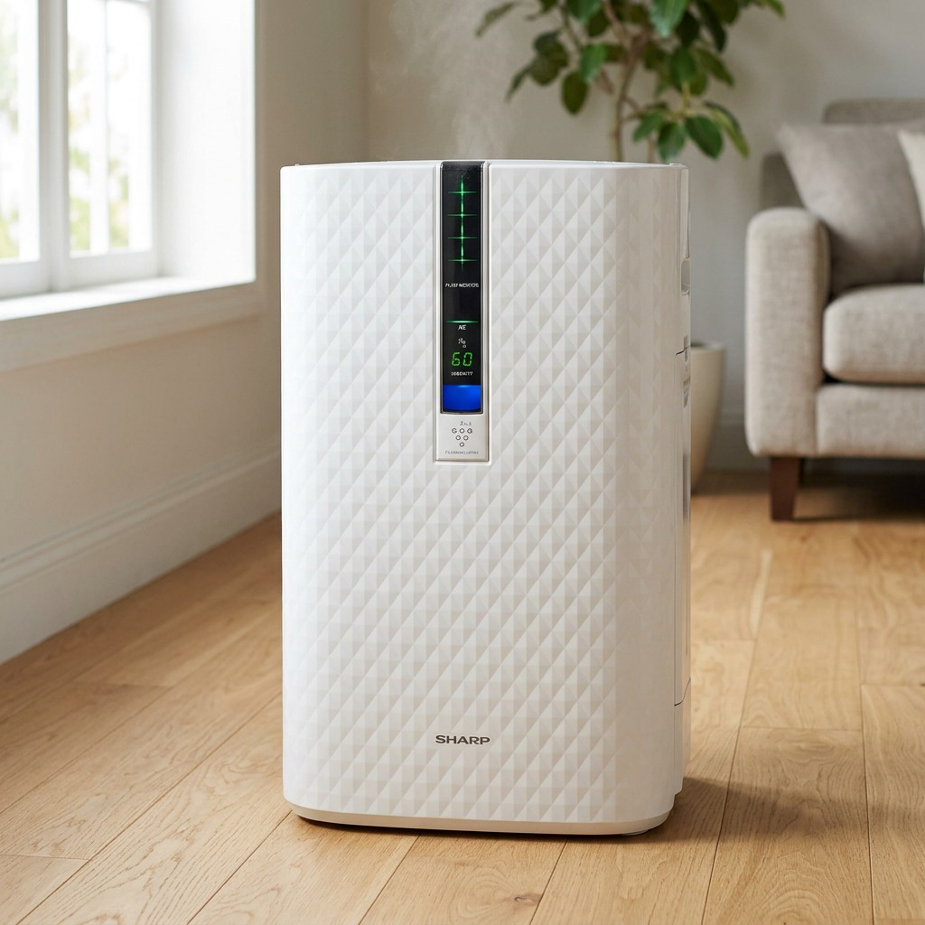 Sharp KC850U Plasmacluster Air Purifier and Humidifier - HEPA Filtration for 250 sq. ft.