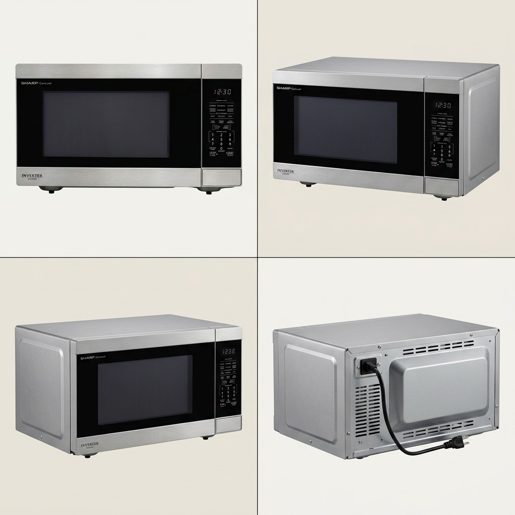 Sharp SMC2264KSC Carousel XL Countertop Microwave Oven - 2.2 cu. ft. 1200W
