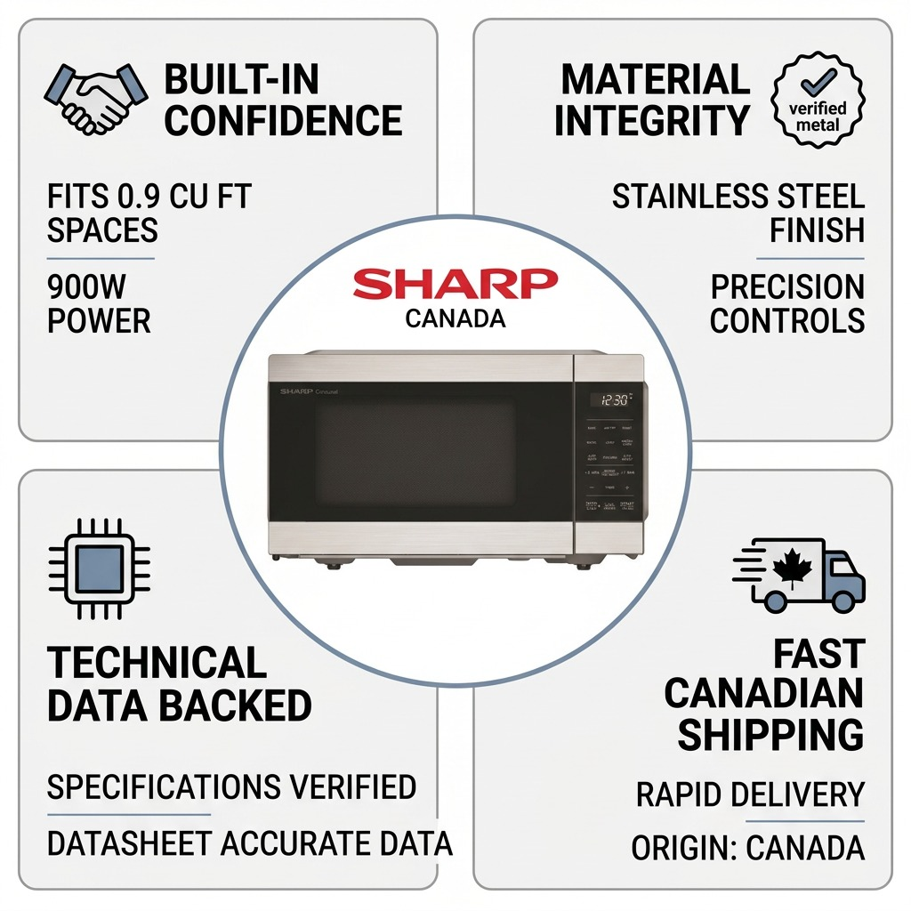 Sharp SMC0985KSC 3-in-1 Convection Microwave Oven Air Fryer - 0.9 cu. ft. 900W Stainless Steel