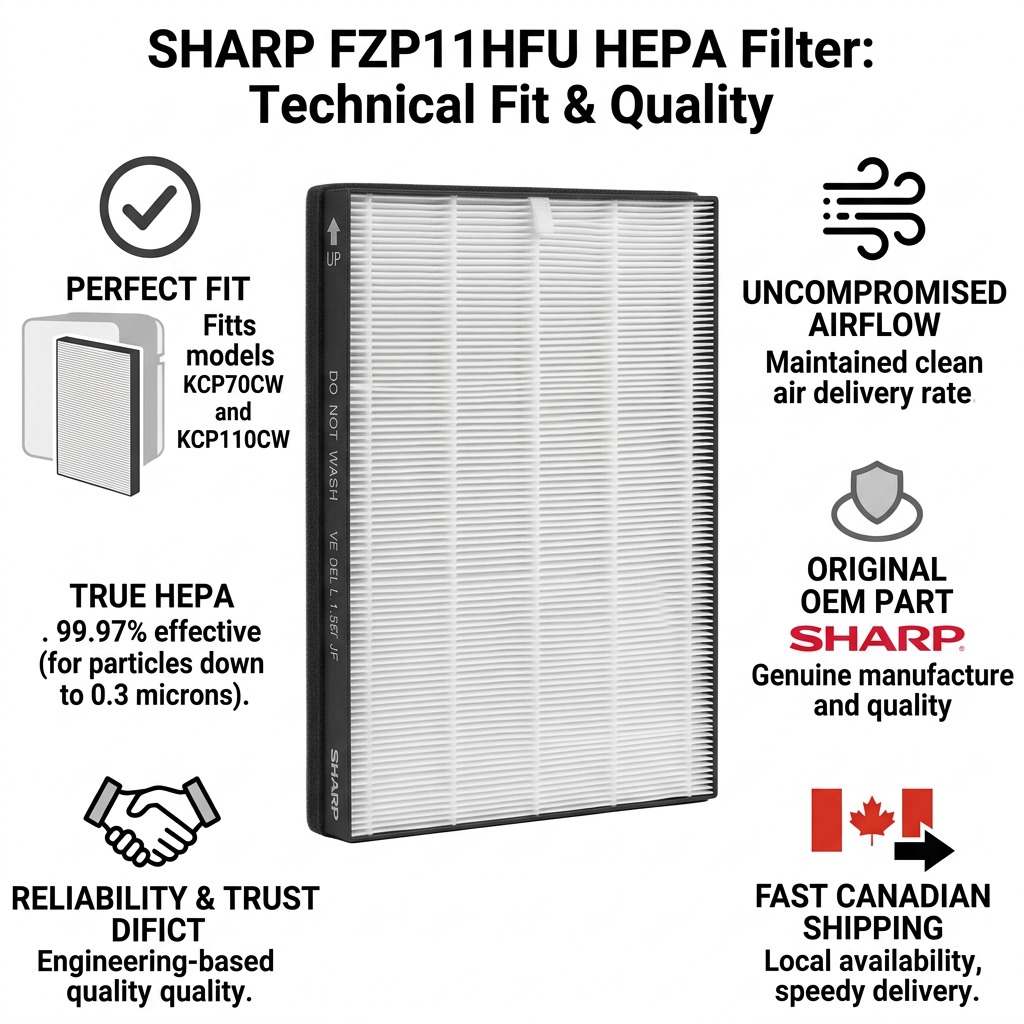 Sharp FZP11HFU True HEPA Replacement Filter for Models KCP70CW and KCP110CW