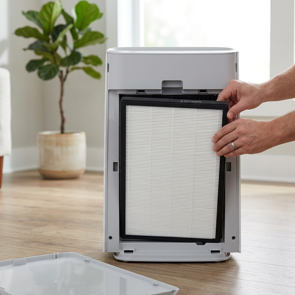 Sharp FZ-F50HFU True HEPA 2-in-1 Replacement Filter - High - Efficiency Deodorizing for FP-F50UW Purifiers