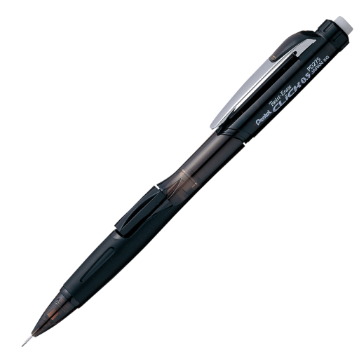 Twist-Erase Click Mechanical Pencil (0.5mm) Clear Barrel, Black Grip