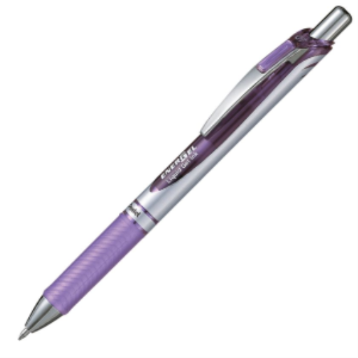 EnerGel Retractable Gel Roller, (0.7mm) Metal Tip, Lilac Ink