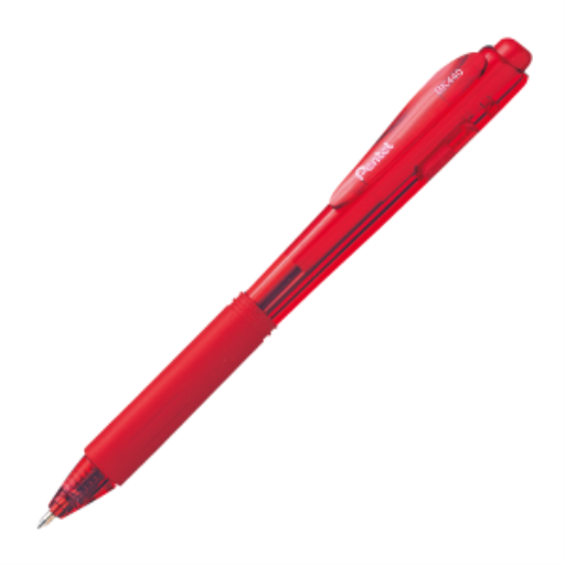 Wow! Retractable Ballpoint Pen, (1.0mm) Medium Tip, Red Ink