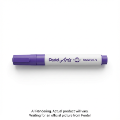 Pentel Arts Wet Erase Chalk Marker, Small Chisel Tip, Violet Ink