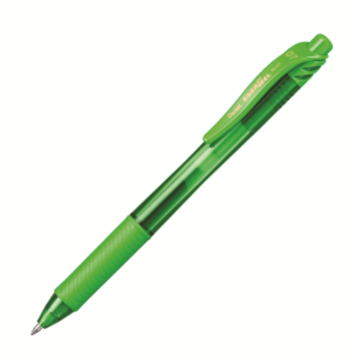 EnerGel-X Retractable Gel Roller, (0.7mm) Metal Tip, Lime Green Ink