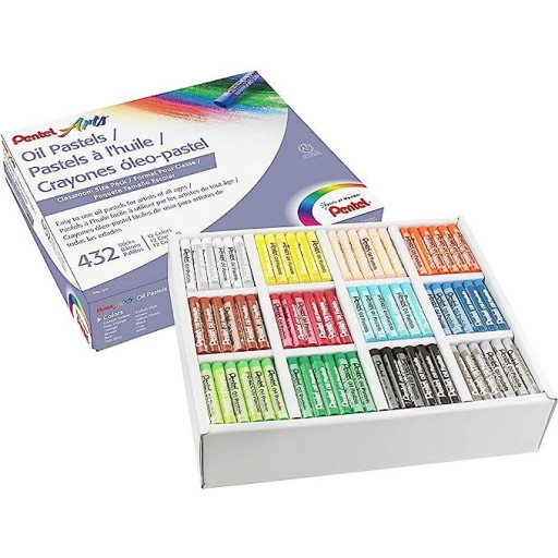Pentel Arts Oil Pastels - 432 Piece Classroom Size Pack