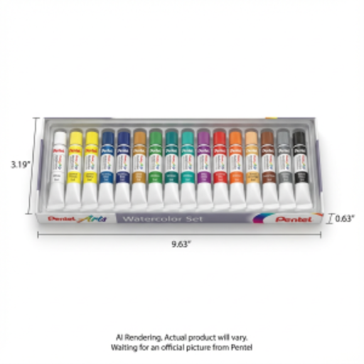 Pentel Arts Water Colours Assorted Colours, 18-Pk