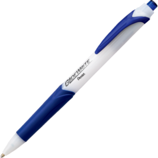 GlideWrite Ballpoint Pen with TechnIFlo Ink, (1.0mm) Bold Point, Blue Ink