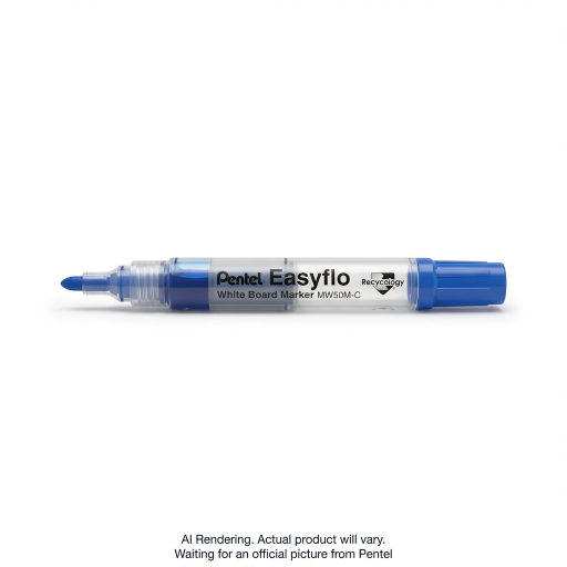 Easyflo White Board Marker, Bullet Point, (6.0mm) Blue Ink