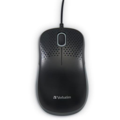 Verbatim Silent Corded Optical Mouse – Black (99790)