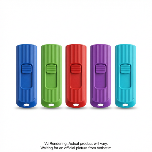 Verbatim 32GB PinStripe USB 3.2 Gen 1 Flash Drive – 5 Pack, Assorted (70388)