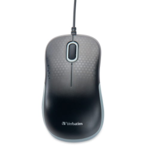 Verbatim Silent Wired Optical Mouse USB-C – Black (70756)