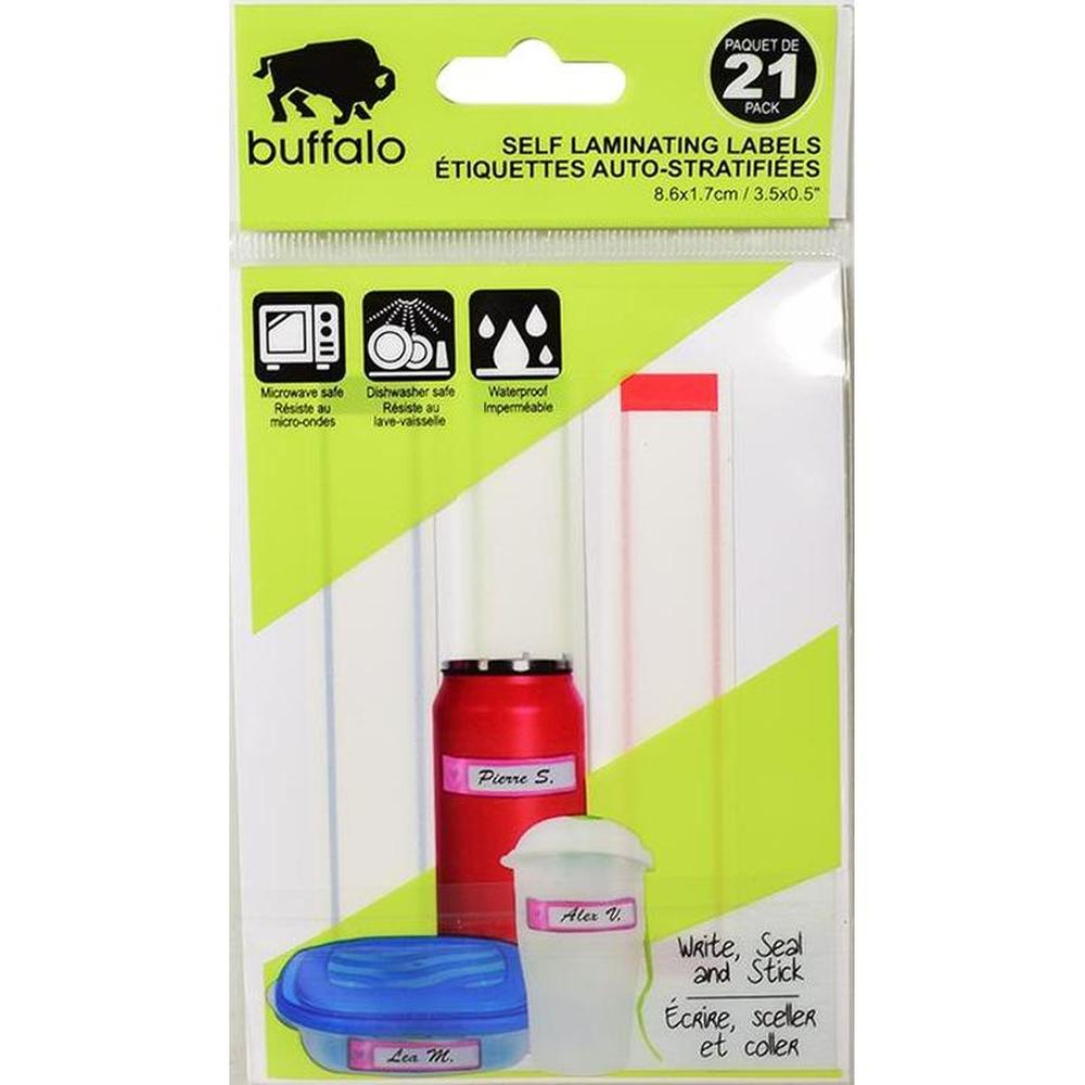 Buffalo Self-Laminating Labels - Pack of 21