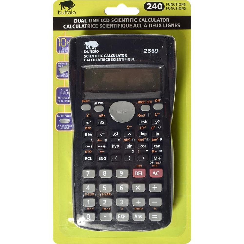 Buffalo Scientific Calculator Dual-Line LCD - 240 Functions