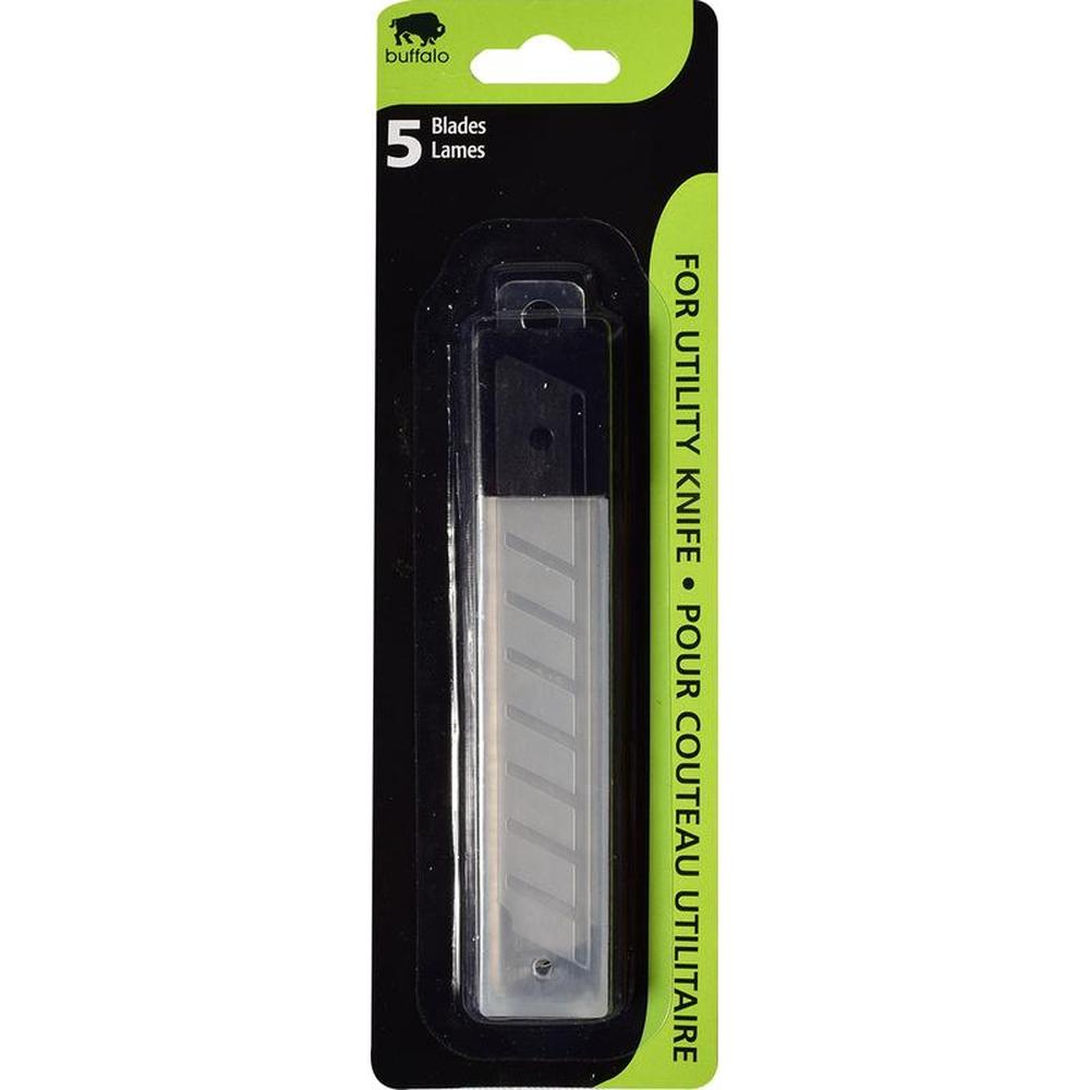 Buffalo Replacement Blades 18mm for Utility Knife - Pack of 5
