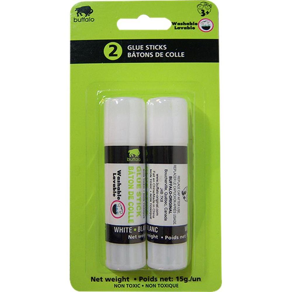 Buffalo Washable Glue Sticks 15g - Pack of 2