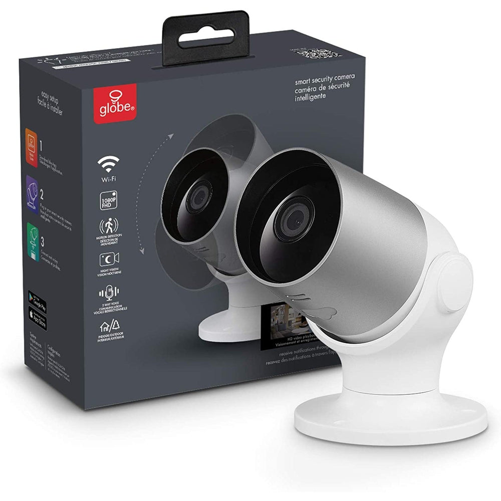 Caméra de sécurité intelligente sans fil d’intérieur ou d’extérieur 1080P - Globe #50108