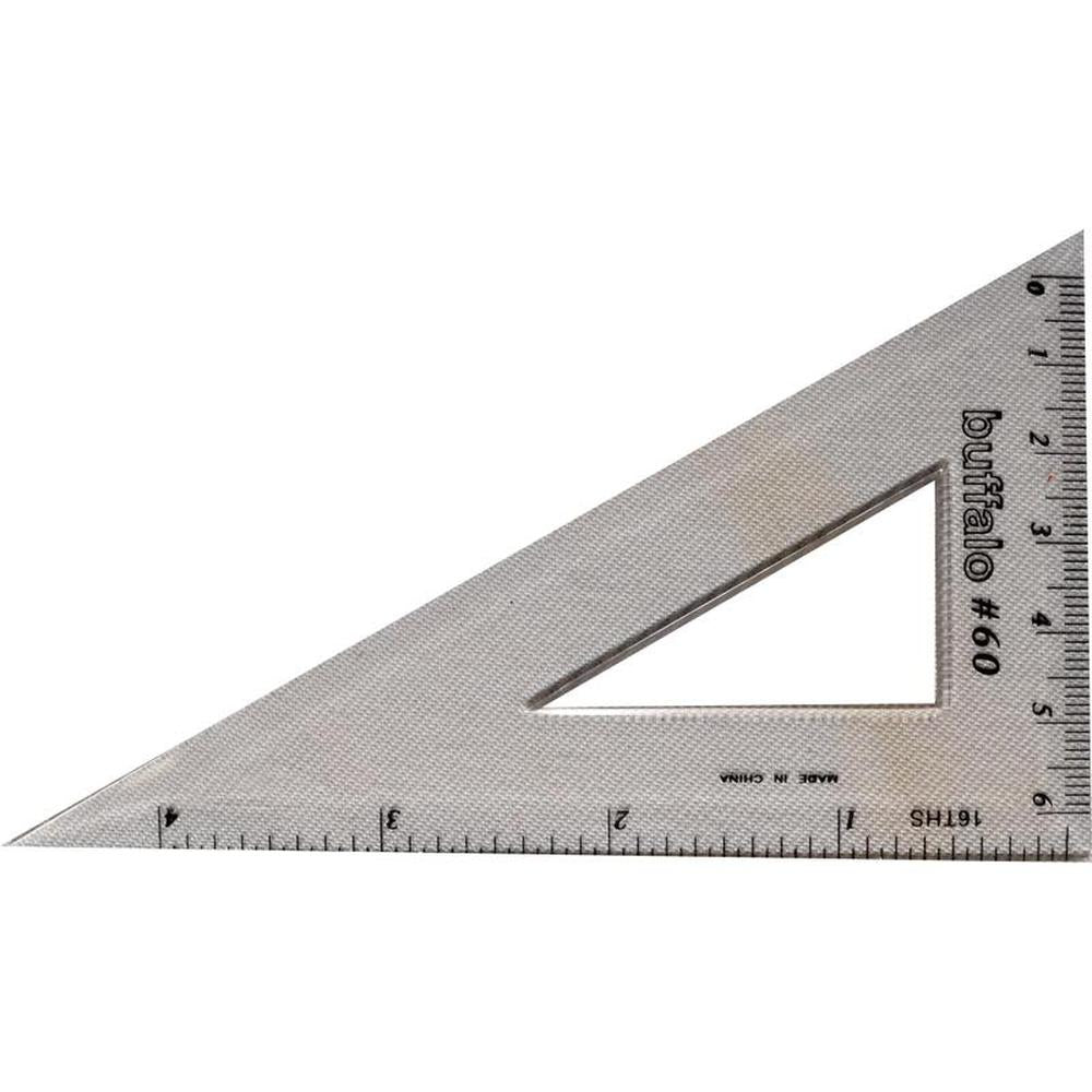 Buffalo Transparent Plastic Set Square 60° - Precision Drafting Tool