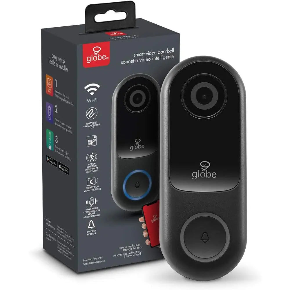 Wireless smart video doorbell - IP54 - 1080p - Motion detector