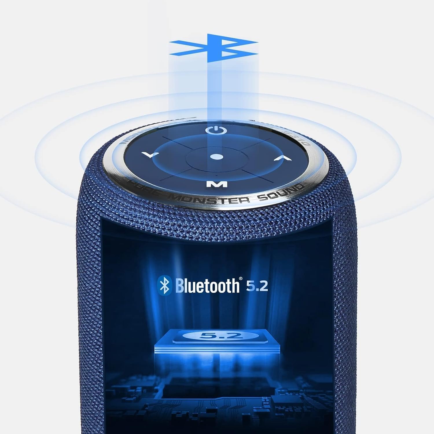 Monster S310 Haut-parleur Bluetooth portable, véritable appariement stéréo sans fil de 30W - Bleu