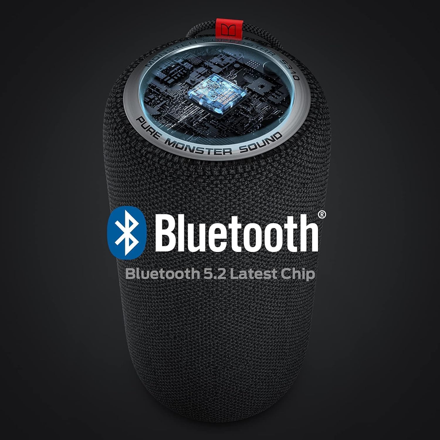 Monster S310 Haut-parleur Bluetooth portable, véritable appariement stéréo sans fil de 30W - Noir