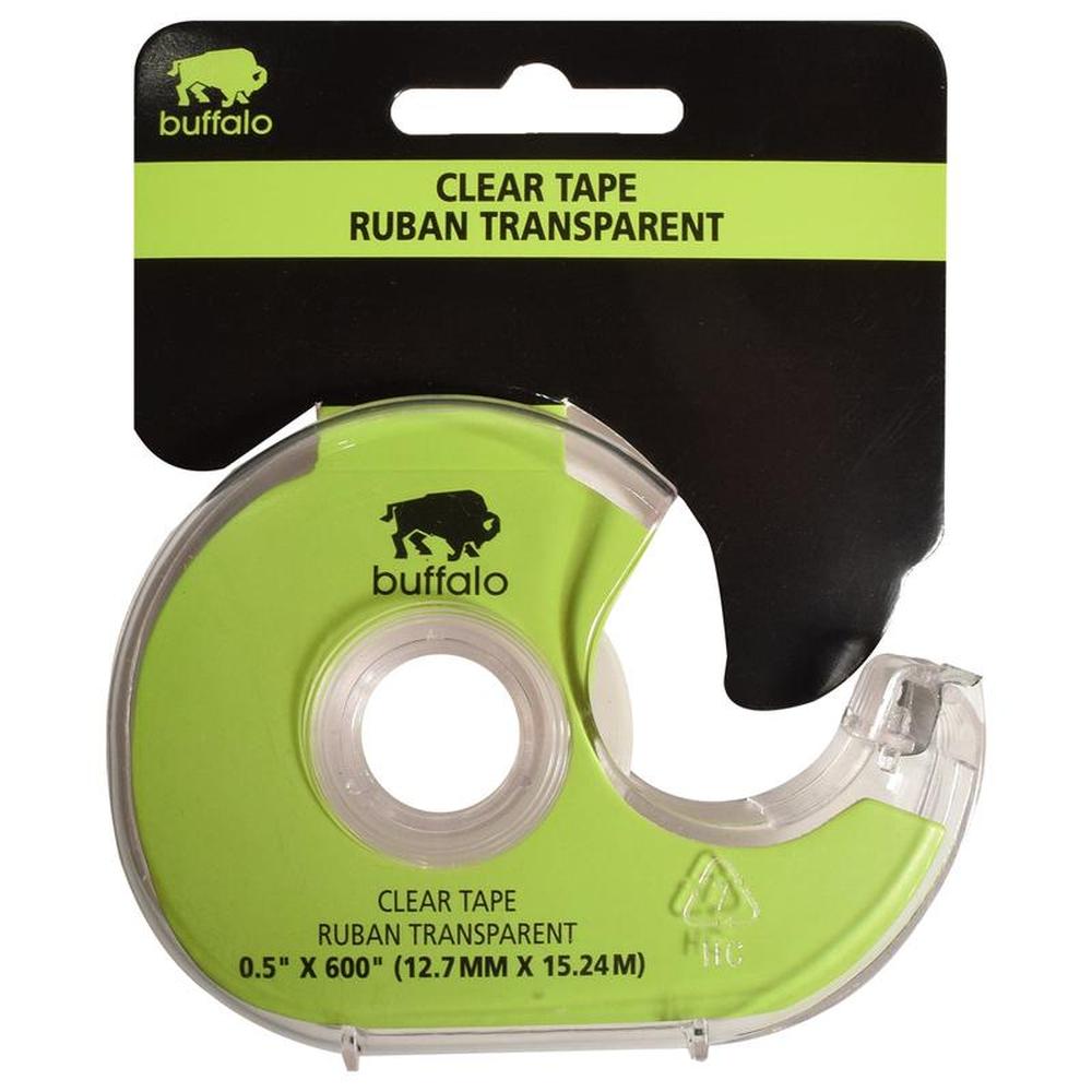 Buffalo Transparent Tape with Dispenser - Multi-Purpose