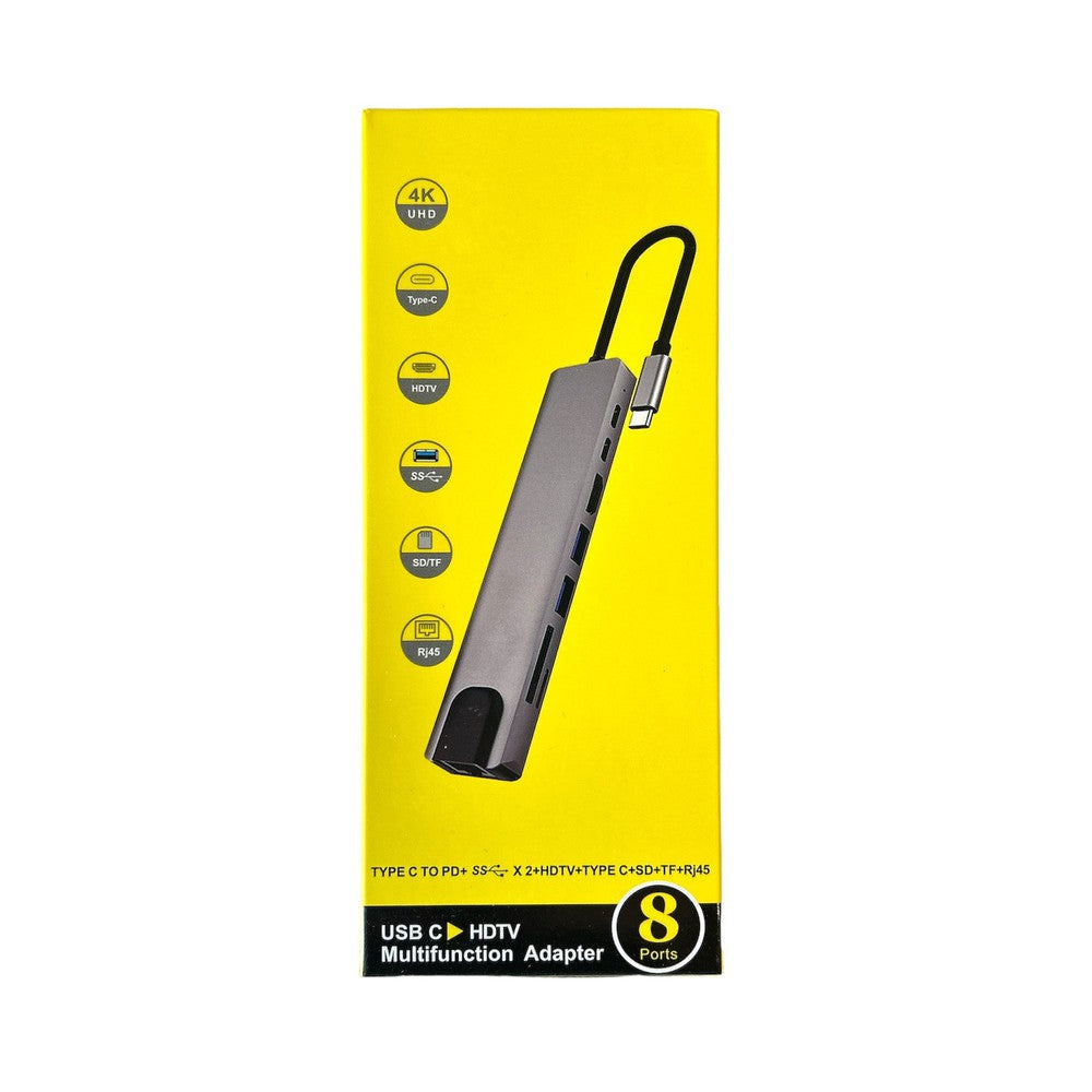 Concentrateur USB-C 3.0 8 en 1 en Aluminium par Mlink: Transformez Votre Ordinateur Portable en Station de Travail Ultime! 🚀