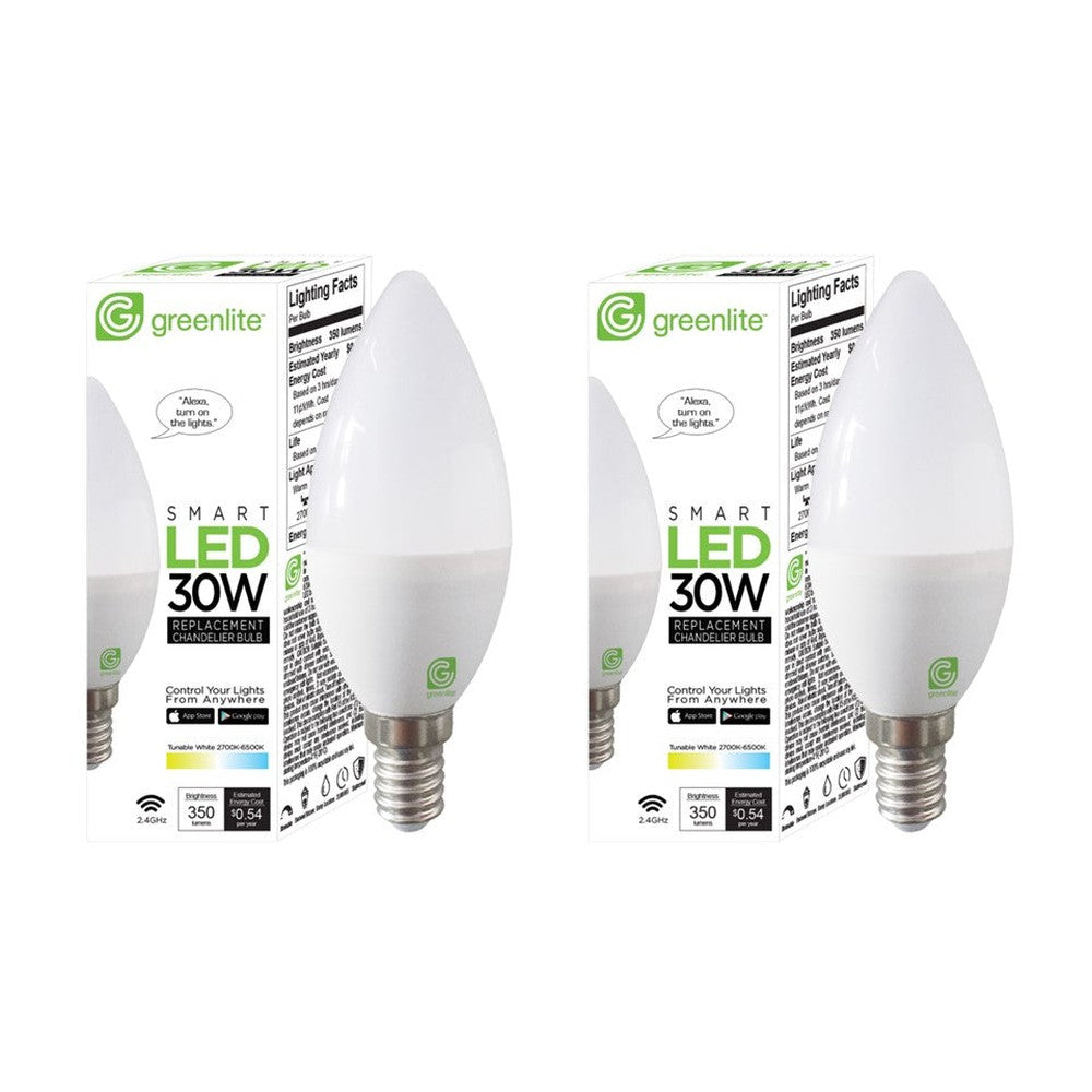 Ampoule LED B10 graduelle Wifi intelligente 4.5W 2700K-6500K