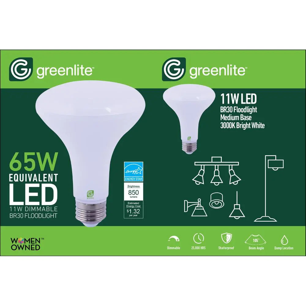 Ampoule LED BR30 graduelle 11W 3000K - 4/pqt