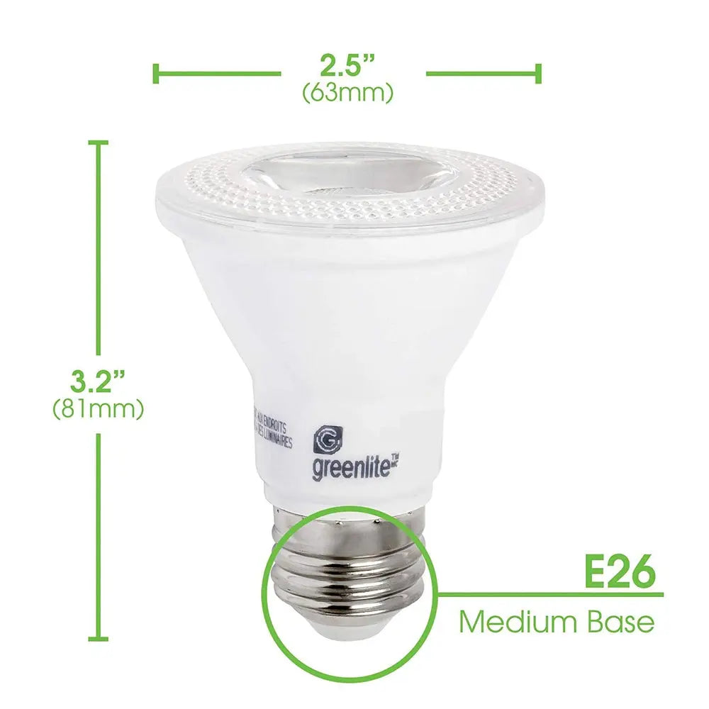 Ampoule LED PAR20 graduelle 7W 3000K - 6/pqt