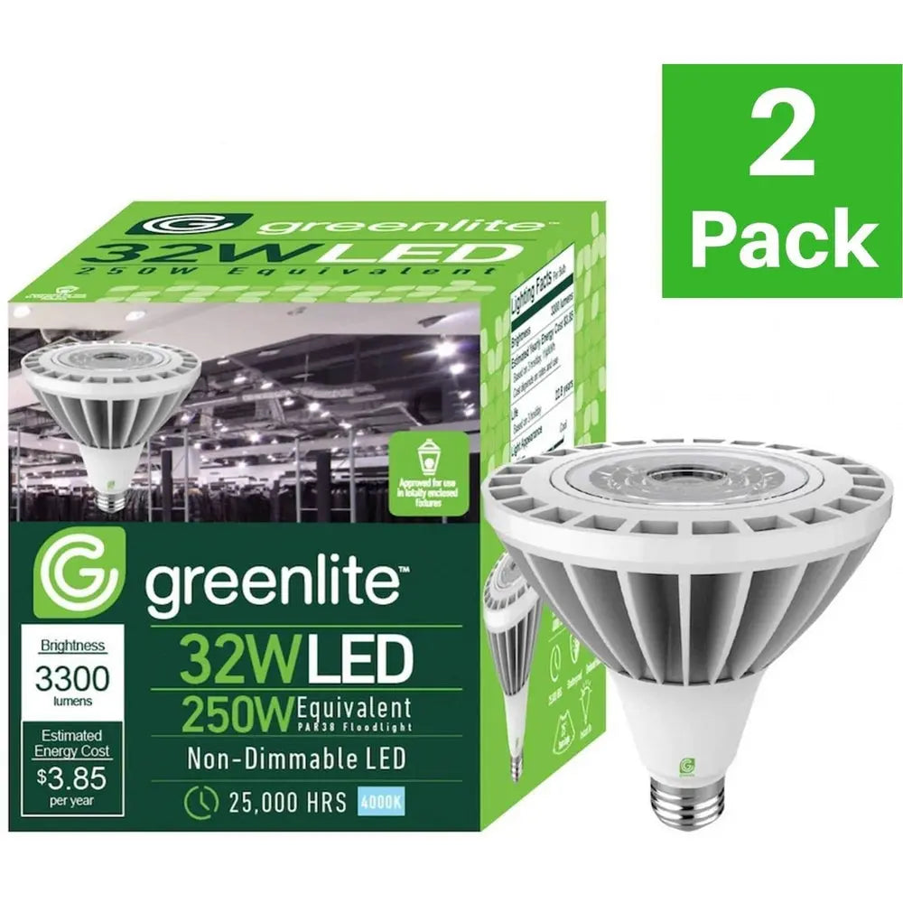 Ampoule LED PAR38 non-graduelle 32W 3000K - 2/pqt