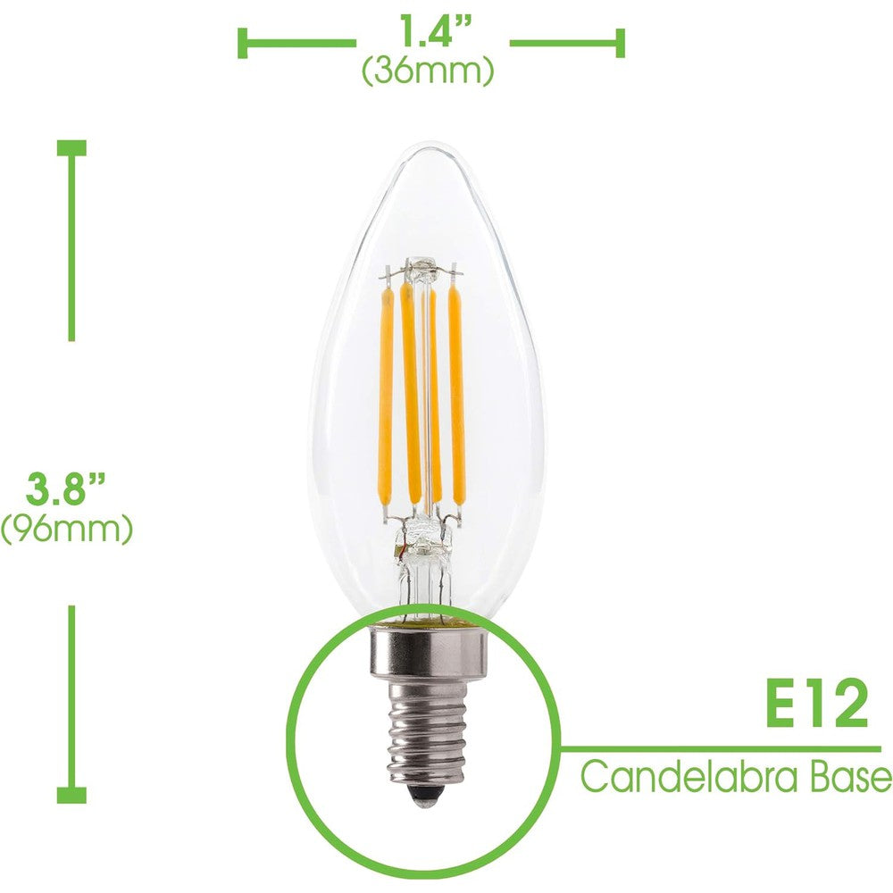 Ampoule LED à filament B10 graduelle 4W 2700K