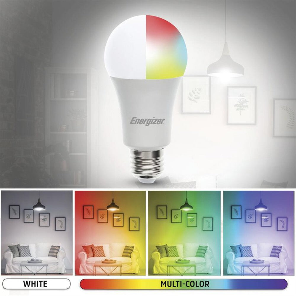 Ampoules LED intelligentes A19 multicolores avec commande vocale - 2/pqt