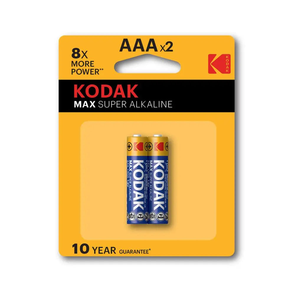 Piles Alcalines AAA Kodak Max Super - 2/pqt - MIDAN Electronic