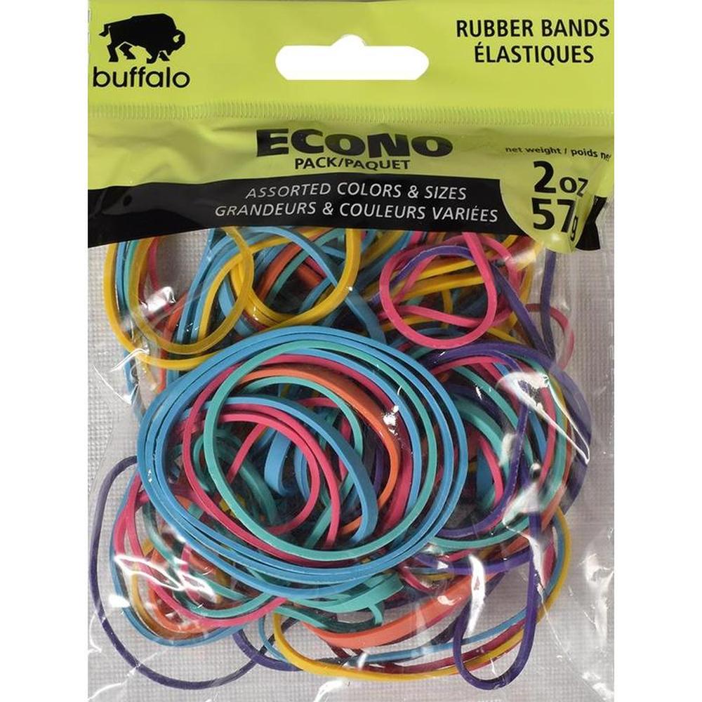 Buffalo Rubber Bands Assorted Colors - 57g (2oz)