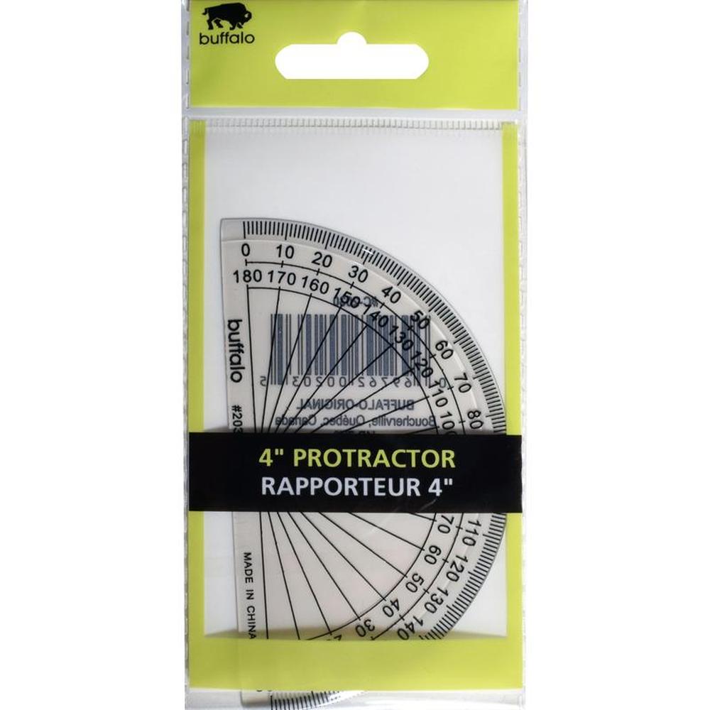 Buffalo Transparent Geometry Protractor 10cm
