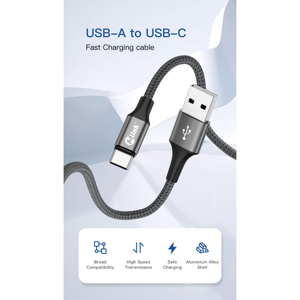 Câble tressé USB à USB-C PD20W 5V/2.4A à charge rapide de qualité supérieur