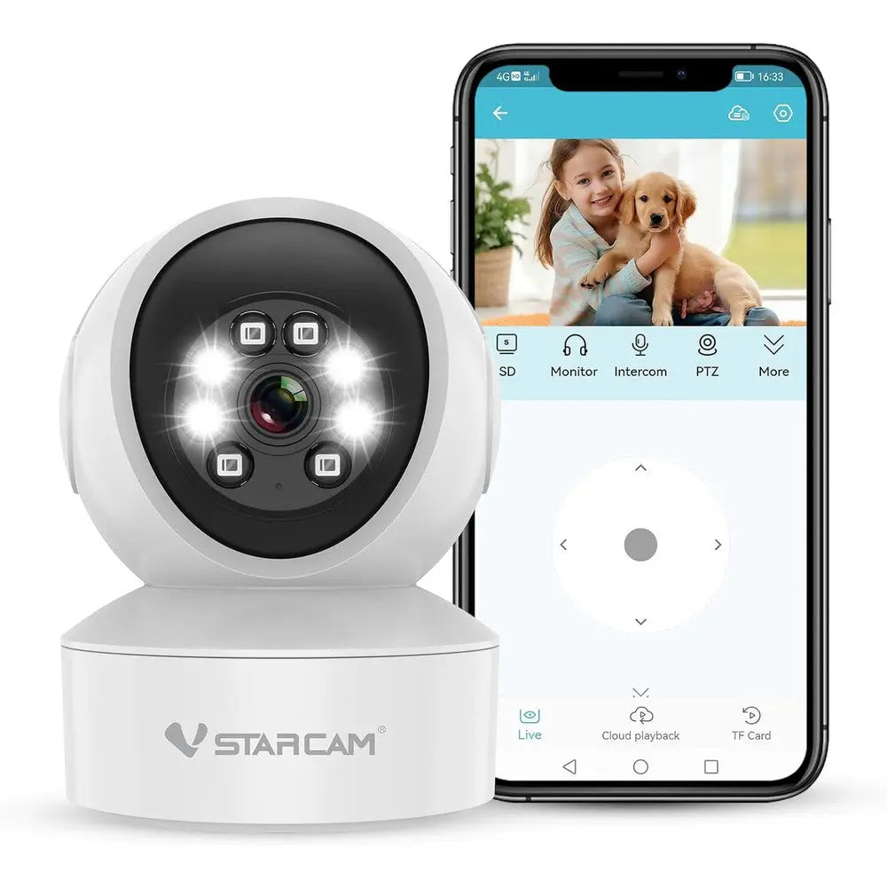 Caméra de surveillance intelligente 3MP avec vision nocturne en couleur - VStarcam CS49L VStarcam