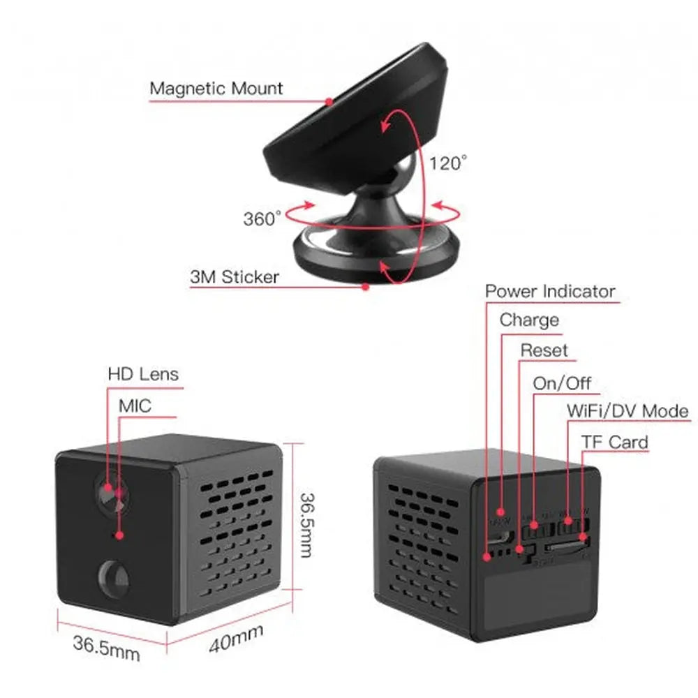 Mini caméra intelligente IP HD 1080P à batterie rechargeable CB71 - MIDAN Electronic