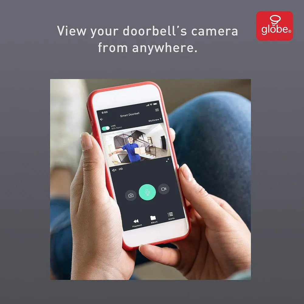 Caméra sonnette vidéo intelligente sans fil 1080P IP54 de Globe