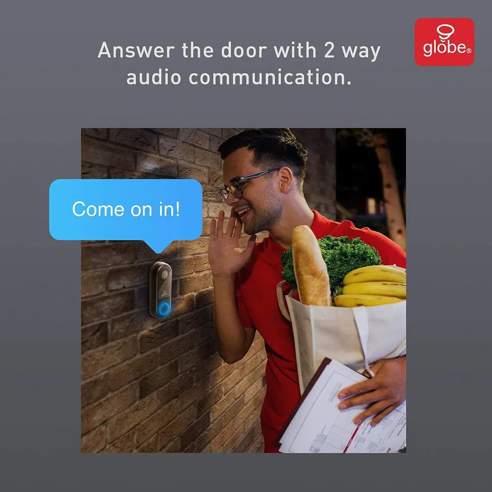 Caméra sonnette vidéo intelligente sans fil 1080P IP54 de Globe