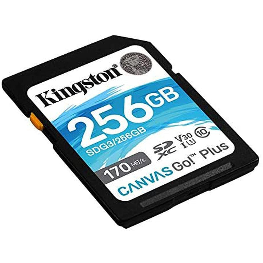 Carte mémoire Kingston SD Plus Canvas Go U3 V30 256Go